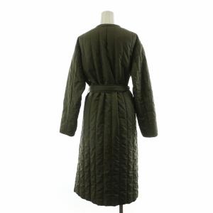 zucca キルティングラップコート ロング アウター 長袖 ベルト付き M カーキ ZU86-FA017 /NQ