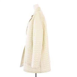 HANAE MORI タグ付き 近年モデル キルティングチェスターコート アウター ミドル 40 ベージュ 25-94641-80