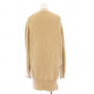 Drawer 7Gスパンコールロングニットカーディガン 長袖 カシミヤ 1 ベージュ 6515-299-0458 /KH