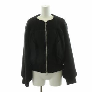 ジップアップジャケット アウター 切替 M ブラック ZU83FC145 /NQ