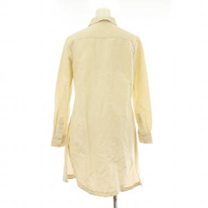 Yohji Yamamoto +NOIR ロングシャツ 長袖 デザイン サイドスリット 麻 リネン混 1 ベージュ