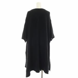 Ground Y チュニック ワンピース ミニ丈 半袖 アシンメトリー 変形 ストレッチ フリル 3 黒 ブラック GN-T07-800