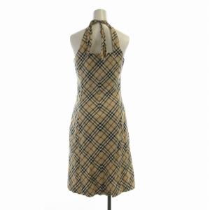 BURBERRY BLUE LABEL ワンピース ひざ丈 ノースリーブ ノバチェック リボン 38 マルチカラー FM527-276-43