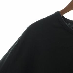 Ground Y ジャンボカットソー Tシャツ 半袖 クルーネック スリット 無地 ストレッチ 3 黒 ブラック GA-T01-040