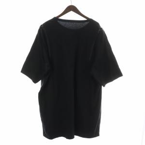 Ground Y Tシャツ 半袖 クルーネック ファスナー 3 黒 ブラック /BB