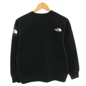 THE NORTH FACE スクエアロゴクルー Square Logo Crew スウェット トレーナー 長袖 S 黒 ブラック NT61931