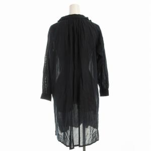 agnes b. ワンピース ひざ丈 七分袖 スキッパー 36 紺 ネイビー 1201284609