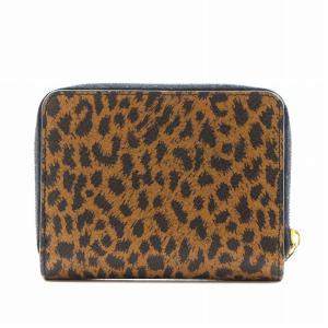CELINE コンパクトウォレット レオパード ブラウン ブラック