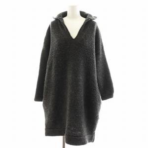 ワンピース ロング丈 長袖 ウール 0 グレー /AN30