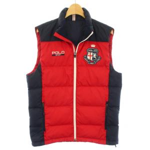 ラルフローレン ダウンベストワッペン ロゴ 赤 レッド 紺 ネイビー 0200011514 /TK
