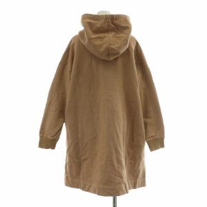 nest Robe プルオーバーパーカー スウェット 長袖 スキッパー ストレッチ 裏起毛 F 茶 ブラウン /BB