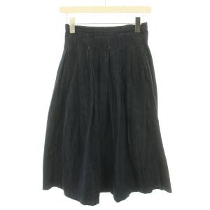 デニムプリーツスカート ロング マキシ 00 インディゴ GK530013 /YT