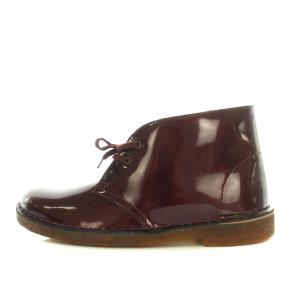 Clarks デザートブーツ DESERT BOOT ショートブーツ エナメル UK5.5 24.5cm 茶 ブラウン 13292
