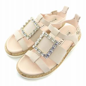 ヴィヴ レンジャー ストラスバックルサンダル 38 ピンク