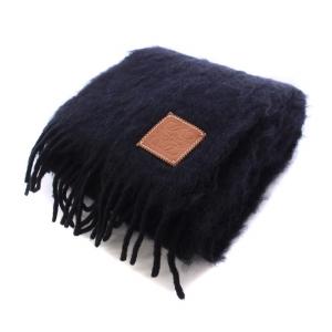 LOEWE マフラー アナグラム モヘヤ ブラック
