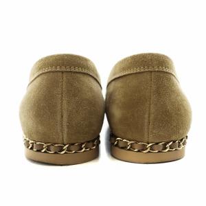 CHANEL ココマーク ローファー スエード 38 ベージュ G35067