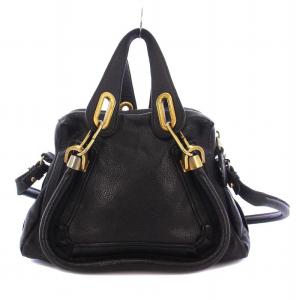 Chloe パラティ ミディアム ハンドバッグ 2WAY レザー ブラック