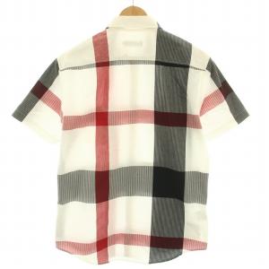 BLACK LABEL CRESTBRIDGE シャツ 半袖 チェック柄 M 赤 レッド 黒 ブラック 白 ホワイト 51M25-125-02