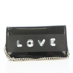 TAPE PRINT LAMINATED PHONE WALLET 長財布 ショルダーバッグ エナメル