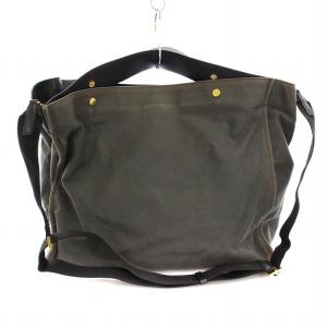 MARNI ショルダーバッグ トートバッグ 2WAY スクエア キャンバス レザー グレー