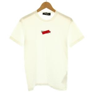 テープド2Tシャツ Taped2 T-Shirt カットソー ロゴT 半袖 XS 白 ホワイト 黒 ブラック