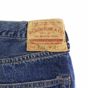 WAREHOUSE 1101 2ND-HAND USED WASH デニムパンツ W32 インディゴ