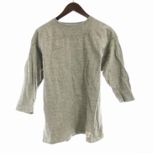 Tシャツ カットソー クルーネック 五分袖 38 グレー /RO