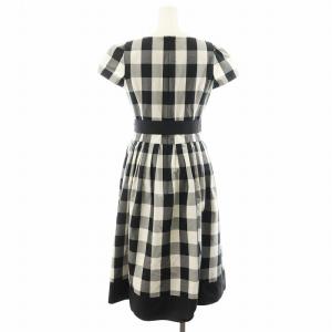 M'S GRACY ワンピース チェック柄 36 ホワイト ブラック 411340