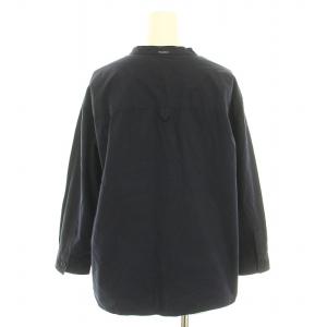 MHL. 22AW シャツ ブラウス バンドカラー 長袖 1 紺 ネイビー 595-2253505