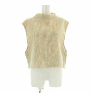 superfine lambs chenille ribbed knit bib スーパーファインラムシェニールリブニット