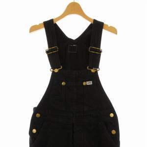 LEE サロペット オーバーオール ロゴ M 黒 ブラック LB9523 /EE