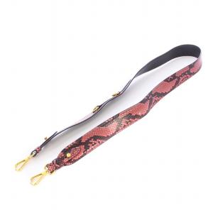 パイソン柄 ショルダーストラップ レザー ピンク 黒 /KH OH