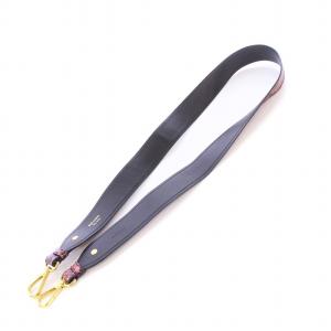 PRADA パイソン柄 ショルダーストラップ レザー ピンク 黒 /KH OH