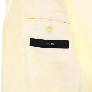 GUCCI テーラードジャケット コーデュロイ シルク混 44R アイボリー 131828 /KH