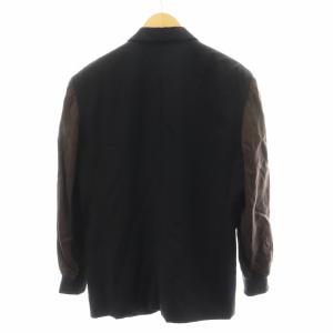 COMME des GARCONS HOMME PLUS AD1992 ジャケット ジップアップ 切替 S ブラック ブラウン PJ-05086S