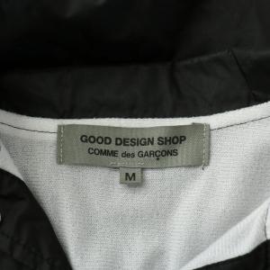 COMME des GARCONS GOOD DESIGN SHOP ナイロンジャケット アウター ステンカラー ロゴ バックプリント M 黒 ブラック IH-J003