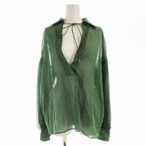 シャツ ブラウス 長袖 緑 グリーン 22051240111020 /EE