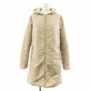 中綿コート ロング丈 フード アウター 40 ベージュ /AN42