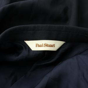 Paul Stuart テーラードジャケット ブレザー 背抜き シングル ウール 48R 紺 ネイビー