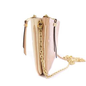 LOUIS VUITTON ポシェット ドゥーブルジップ モノグラム アンプラント ベージュドレ 2WAYバッグ M63919