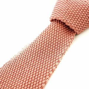 ネクタイ ソリッド ニットタイ シルク 赤 /MM