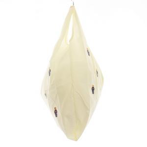 POLO RALPH LAUREN ベルト付きレインバッグ ポロベア総柄 トートバッグ ショルダーバッグ ウォータープルーフ ホフホワイト