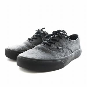 VANS V44CF LEA AUTHENTIC LEATHER スニーカー シューズ 25.0cm 黒 ブラック