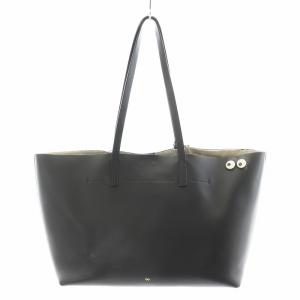 ANYA HINDMARCH EBURY SHOPPER WINK トートバッグ ハンドバッグ ショルダーバッグ レザー 黒 ブラック