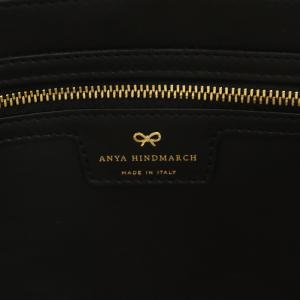 ANYA HINDMARCH EBURY SHOPPER WINK トートバッグ ハンドバッグ ショルダーバッグ レザー 黒 ブラック