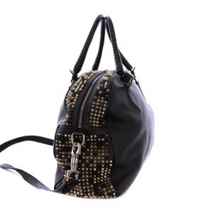 美品　ルブタン　スタッズボストンバッグ黒 パネトーネ スパイクスタッズ ボストンバッグ 2WAY ブラック（2025/02