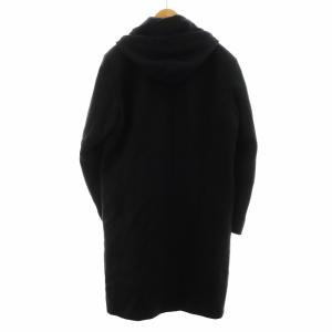 DIESEL W-DEXTY チェスターコート ロング丈 フード ウール アウター 50 黒 ブラック /AN38