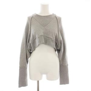 23SS SHORT SWEAT TOP ショート スウェット トレーナー 長袖 36 グレー 522312702201-01