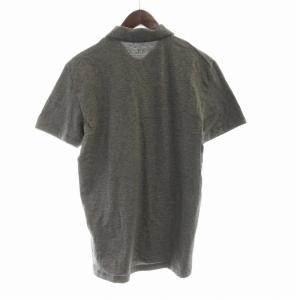 A/X ARMANI EXCHANGE タグ付き ポロシャツ ボーダー 半袖 M 黒 ブラック グレー /RO