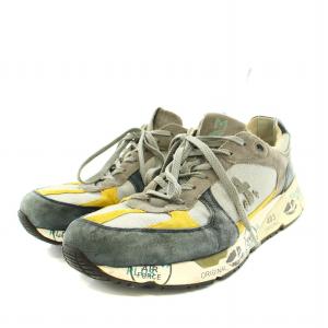 PREMIATA メイズコンビスニーカー シューズ スエード 総柄 43 27.0-27.5cm グレー VAR3886